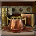 D04. Jugendstil and Art Nouveau brass and copper pieces. 